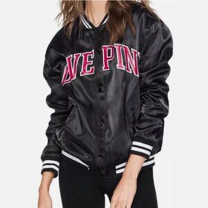Victoria's Secret Pink Satin Bomber Jacket